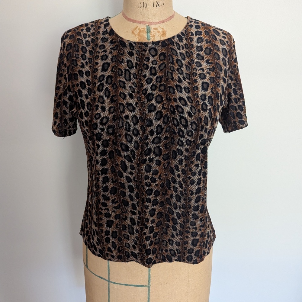 90's Sheer Leopard Top
